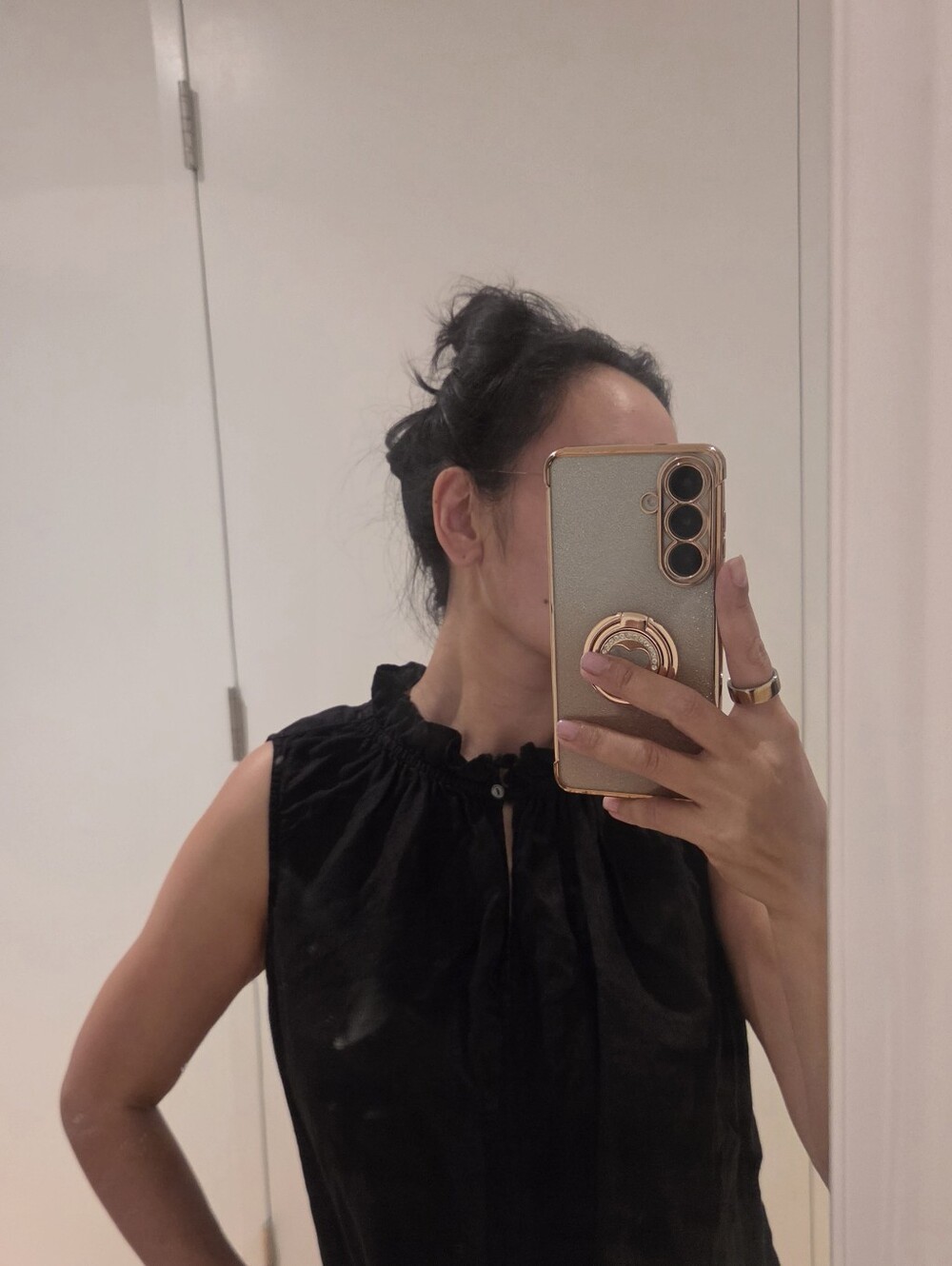 Velvet by Graham & Spencer Black Linen Tank